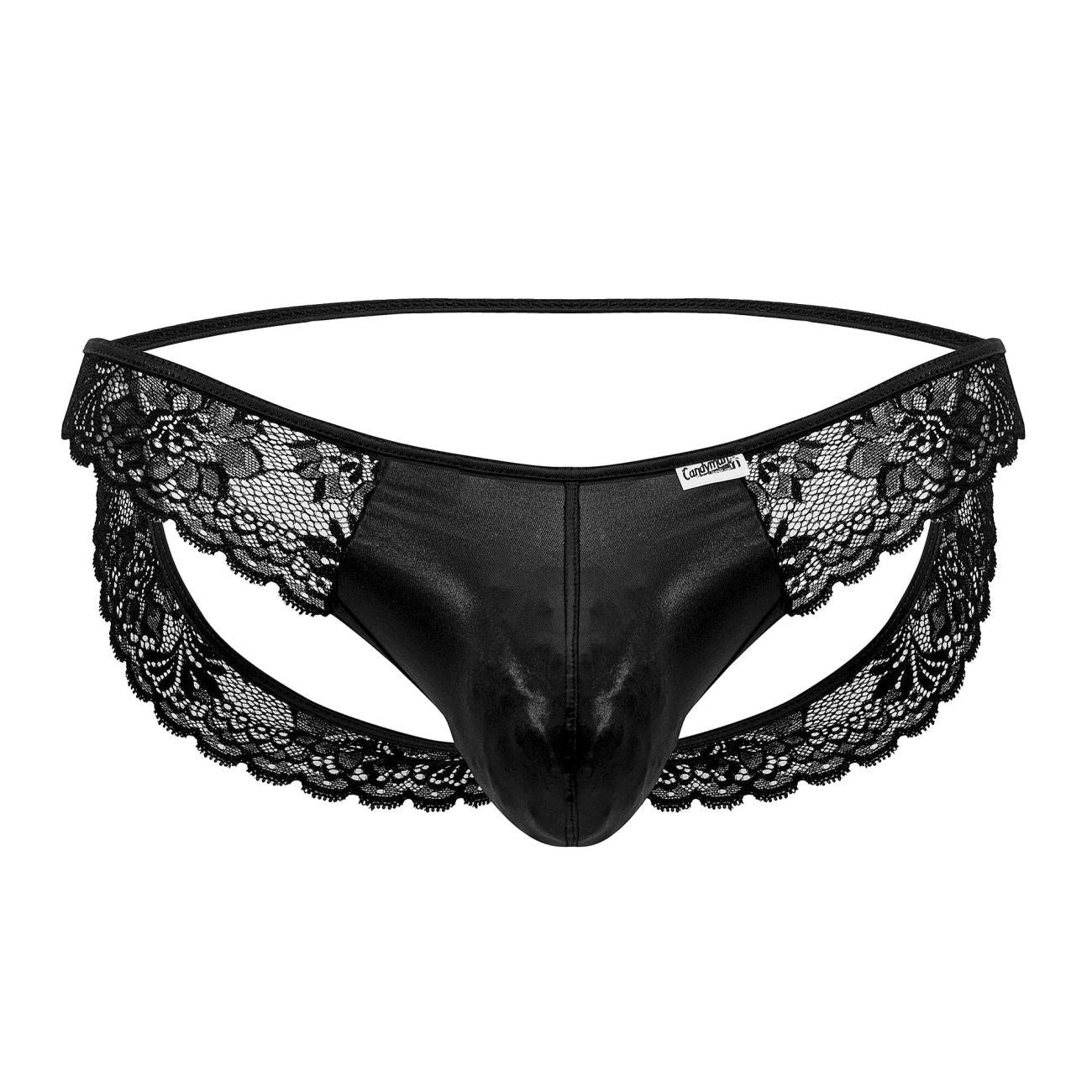 CandyMan 99721 Lace Jockstrap Black