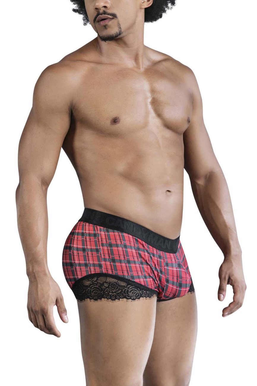 CandyMan 99821 Back to School Trunks Red Plaid
