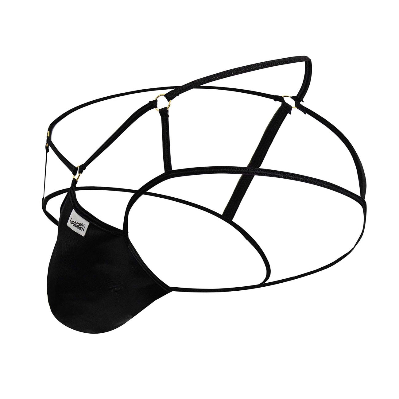 CandyMan 99831 Cage Mens Jockstrap Black