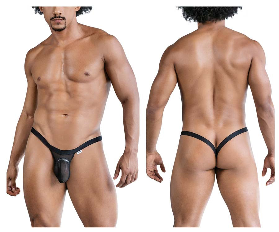 CandyMan 99841 Male Sexy Mesh Thongs Black
