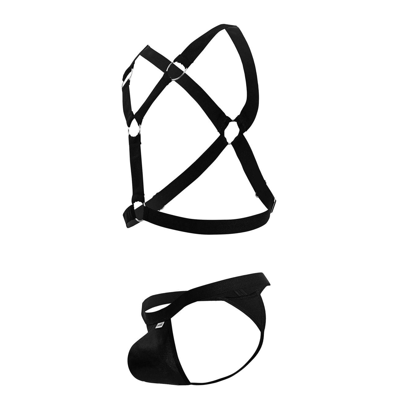 CandyMan 99850 Three Piece Outfit Mens Harness Set Black
