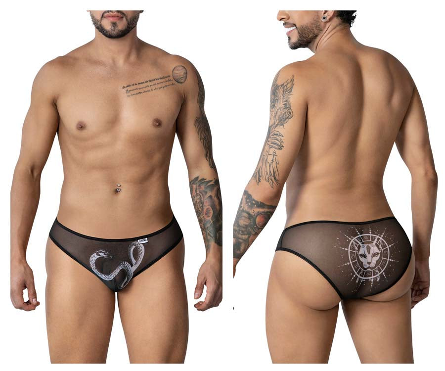CandyMan 99871 Egyptian Mens Sexy Briefs Black-White
