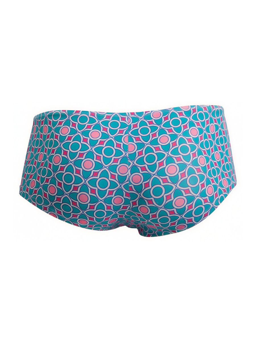 CandyMan 99922 Mens Holiday Low Rise Trunks Boxer Briefs Printed Blue