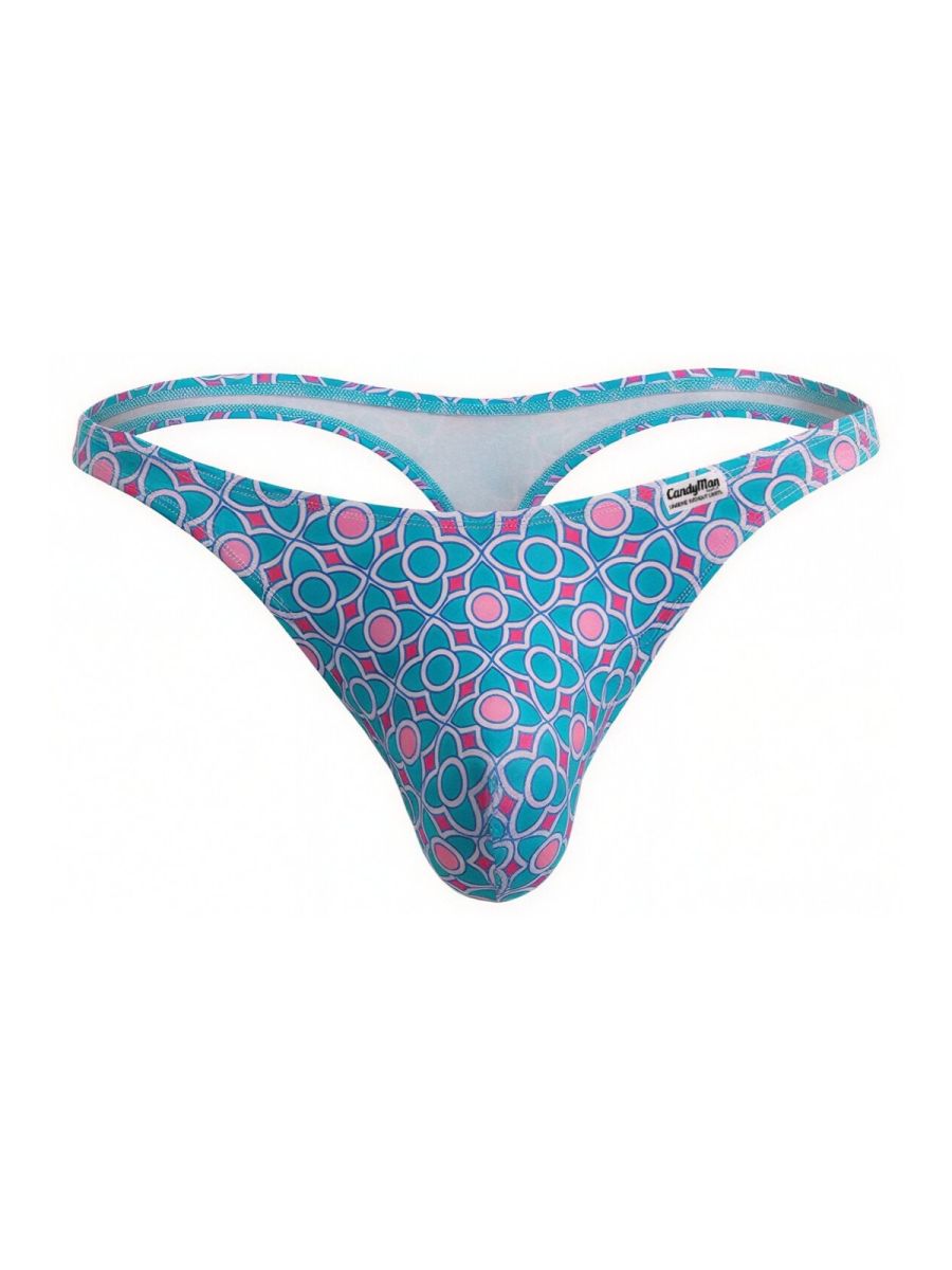CandyMan 99924 Mens Colourful Modern Vibe Thongs Printed Blue