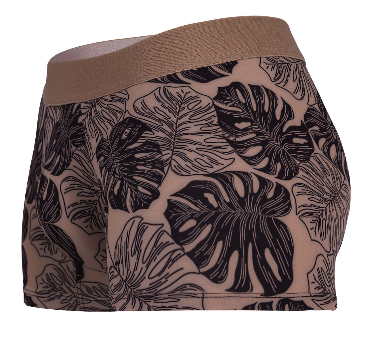 Clever 1635 Pacif Mens Leaf Print Trunks Pink