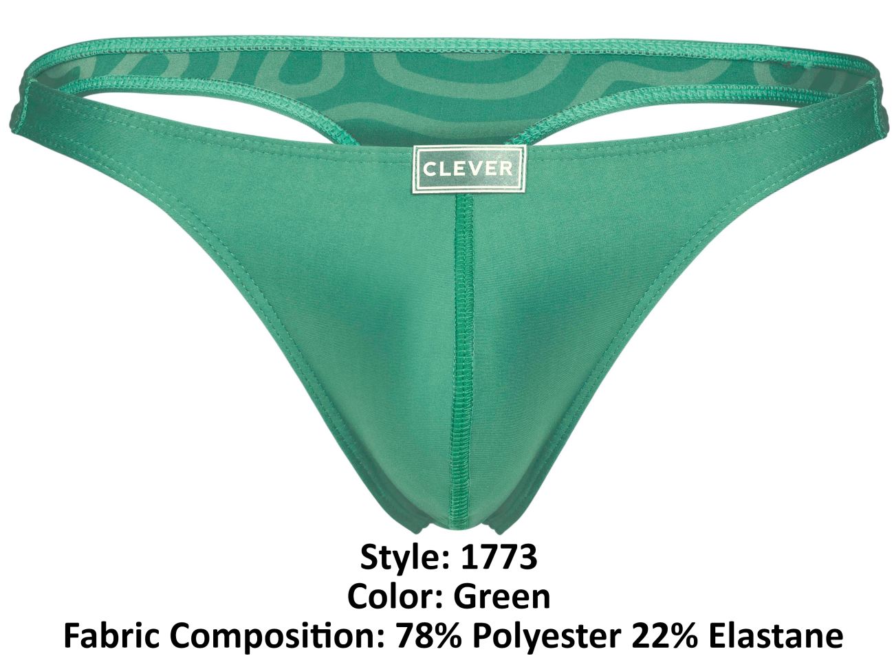 Clever 1773 Cactus Male Sleek Thong Green