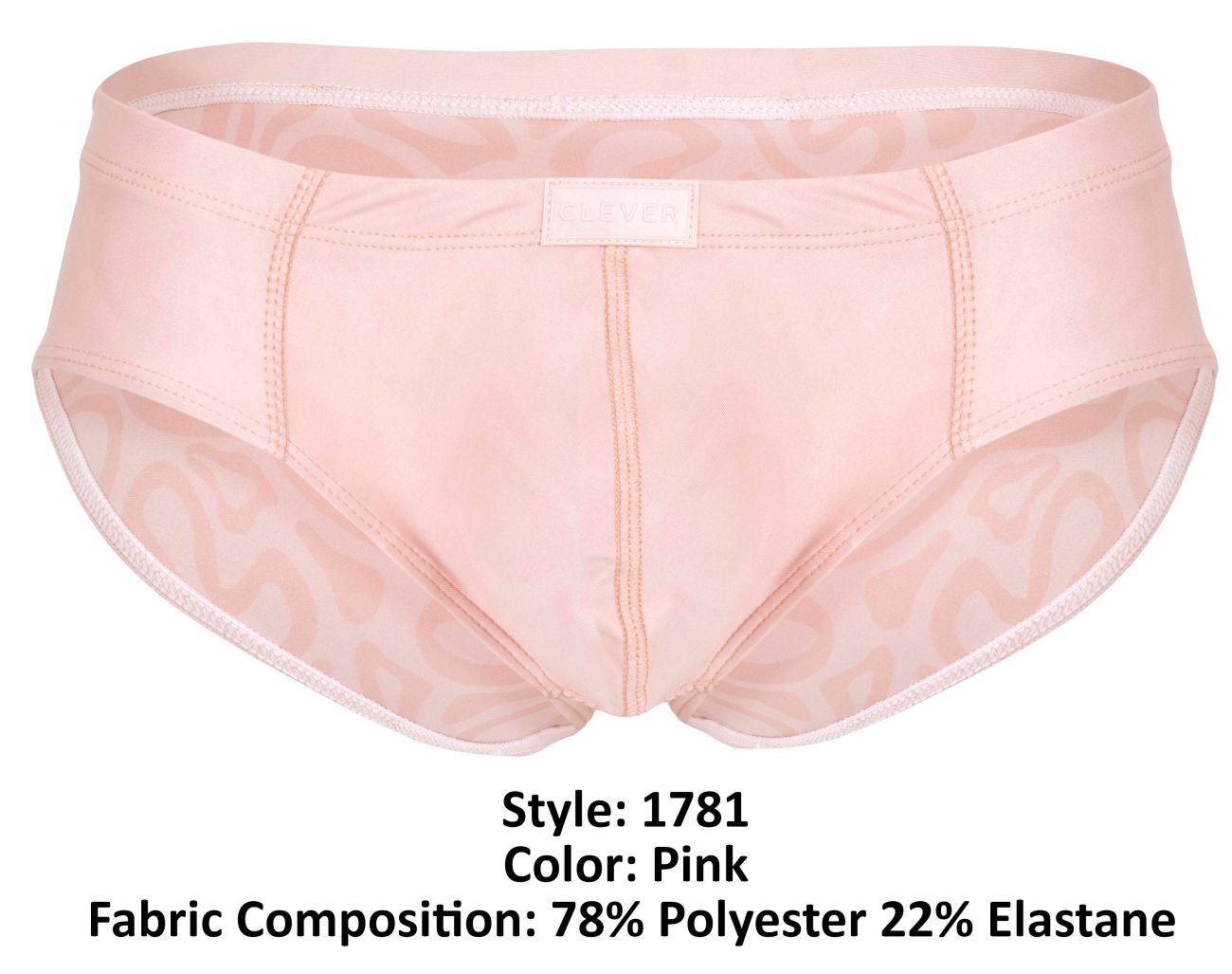 Clever 1781 Maya Mens Minimalist Look Briefs Pink