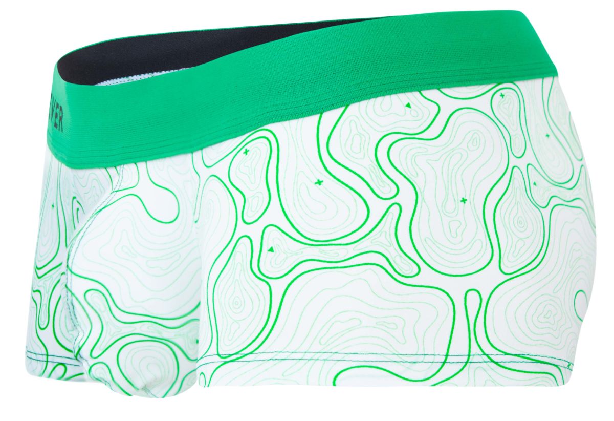 Clever 2056 Maze Mens Sporty Modern Trunks Green