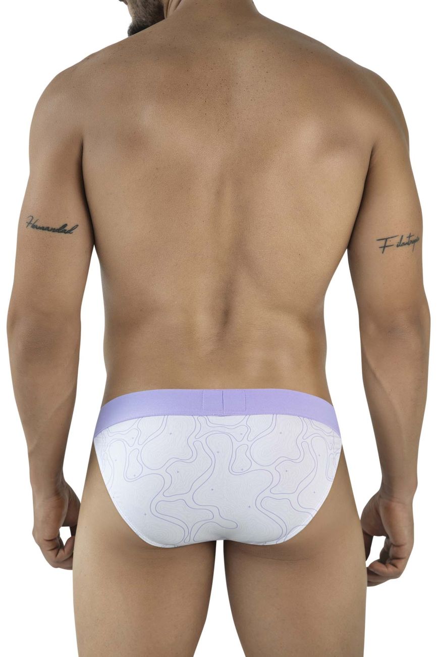 Clever 2057 Maze Mens Sporty Modern Bikini Brief Green