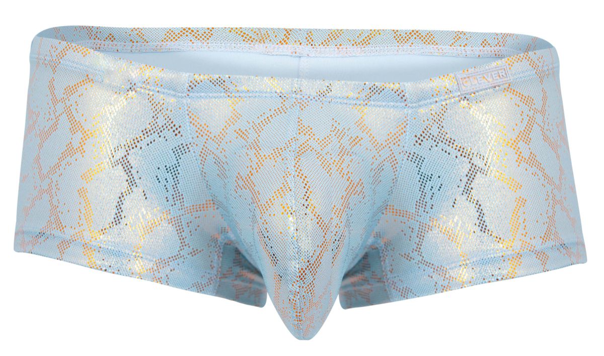 Clever 2061 Mens Diamond Metallic Trunks Blue