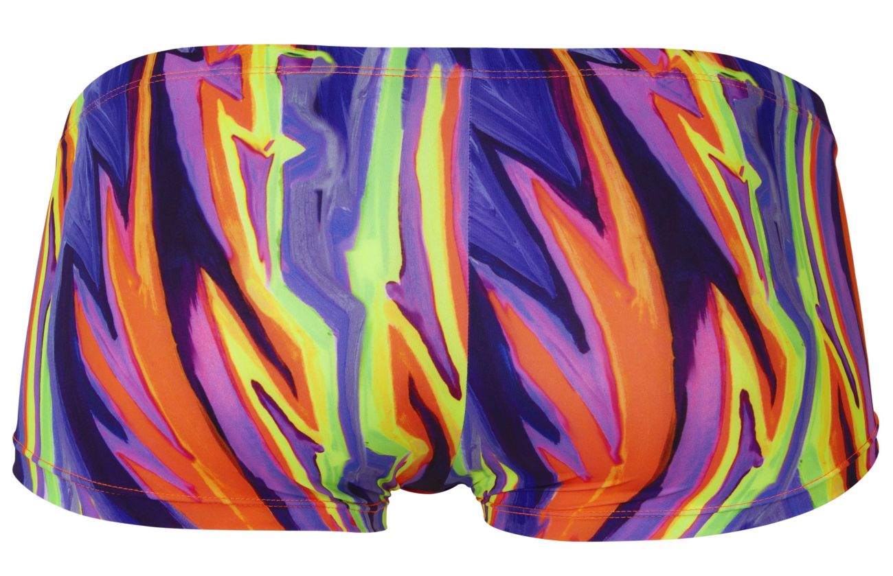 Pikante 1828 Abstract Colourful Festive Mens Trunks Purple Multi