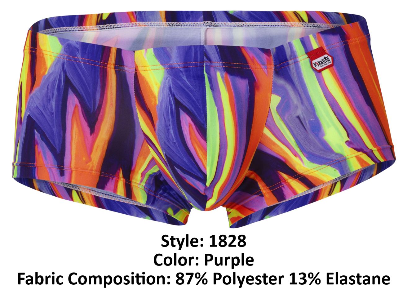 Pikante 1828 Abstract Colourful Festive Mens Trunks Purple Multi