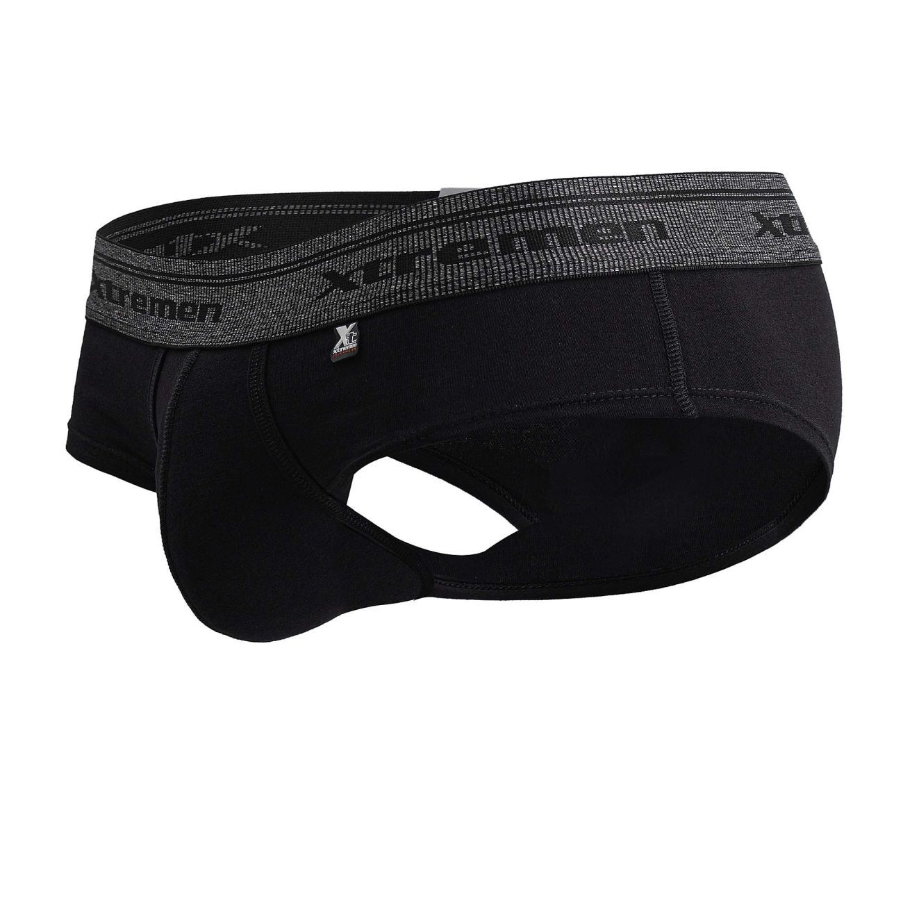 Xtremen 41315 Mens Cotton Blend Wide Side Briefs Black