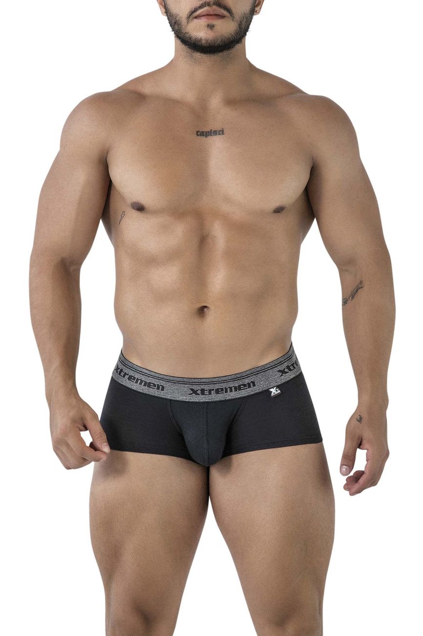 Xtremen 91205B Cotton Blend Trunks Black