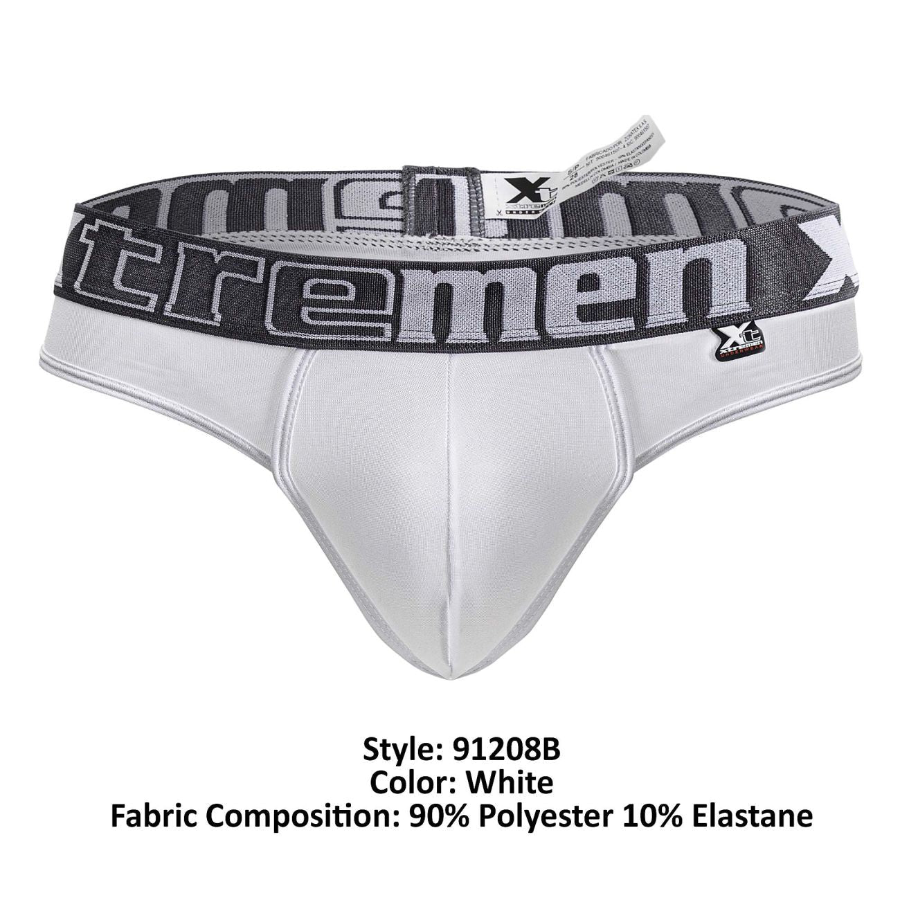 Xtremen 91208B Microfiber Mens Thongs White