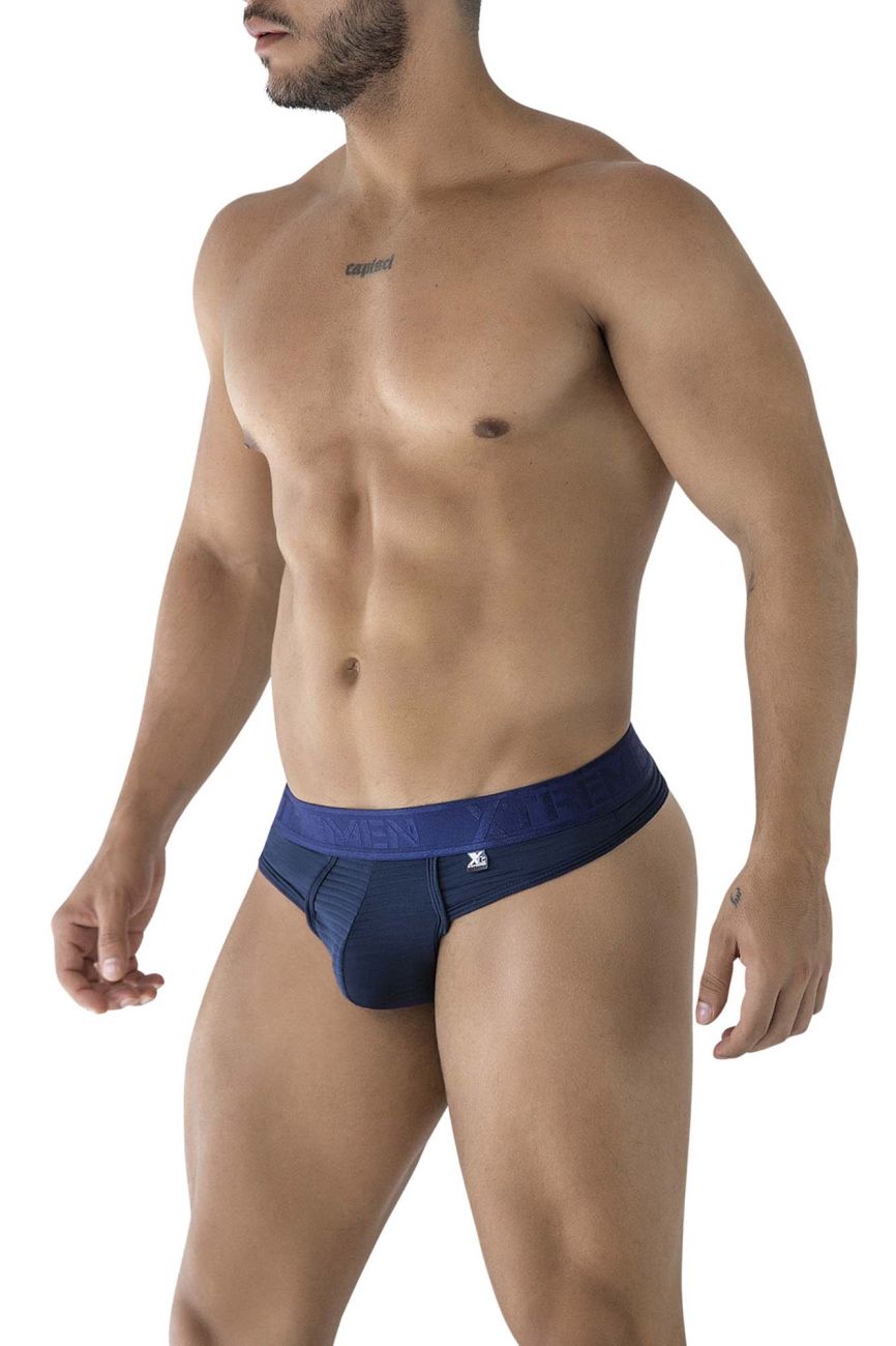 Xtremen 91211B Mens Soft Microfiber Thongs Navy