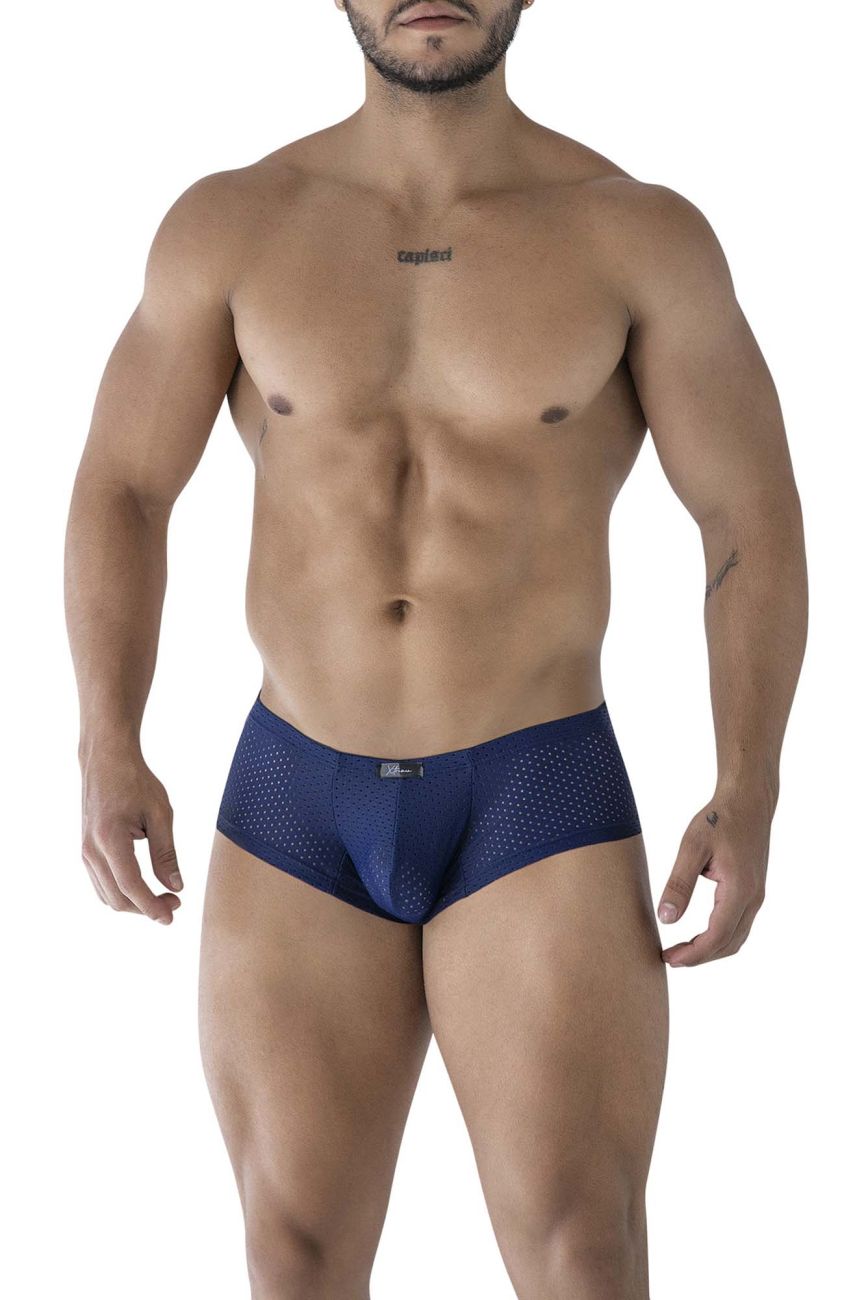 Xtremen 91216B Mens Silky Microfiber Underwear Trunks Dark Blue