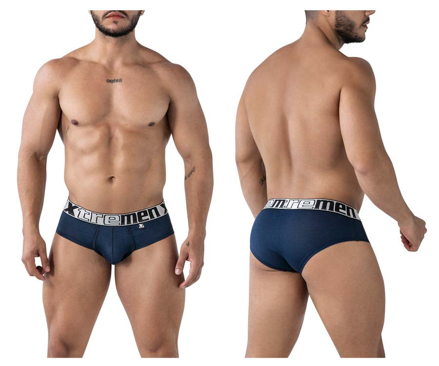 Xtremen 91221 Microfiber Mens Underwear Briefs Navy