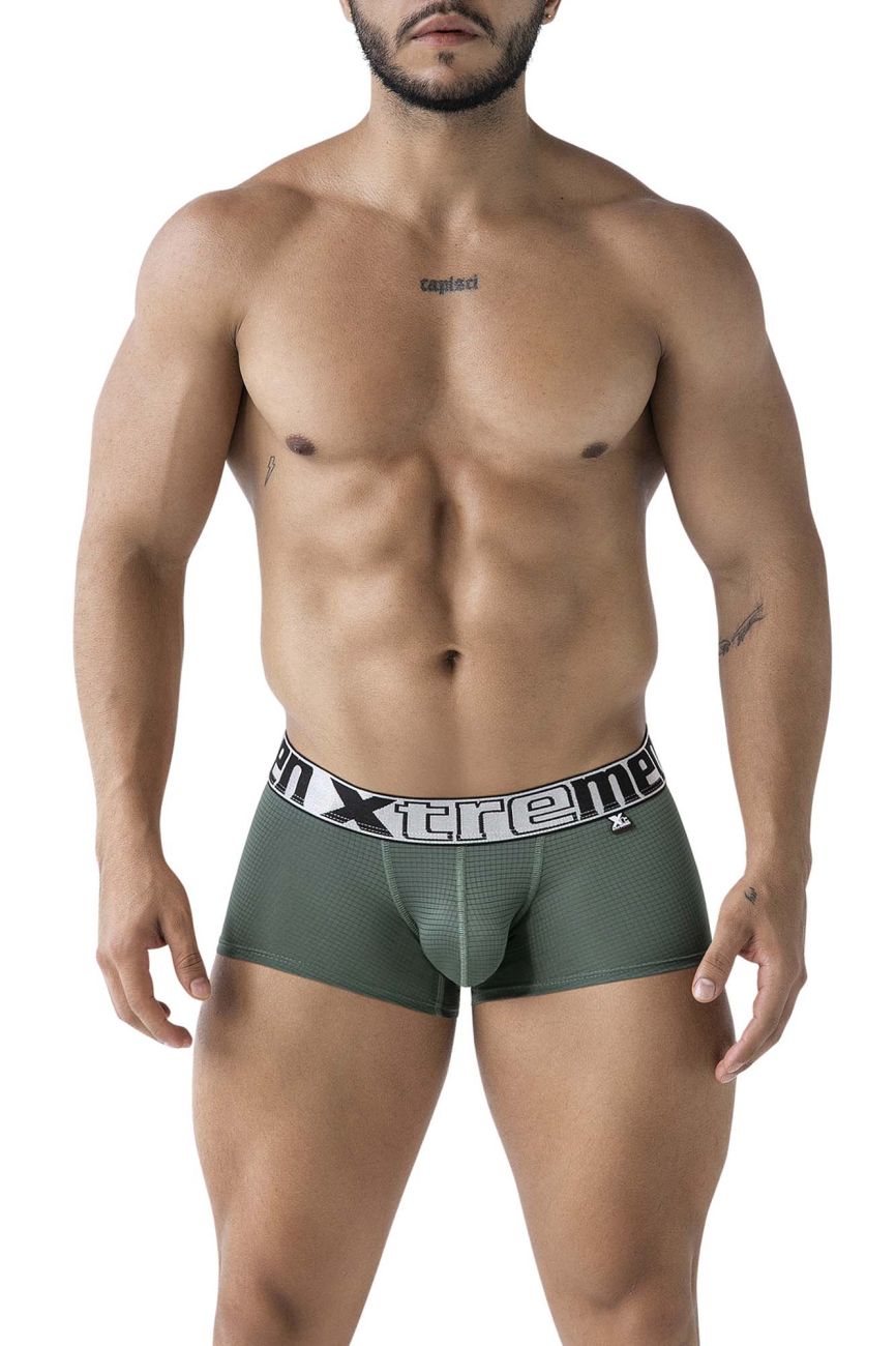 Xtremen 91222 Microfiber Mens Underwear Trunks Green