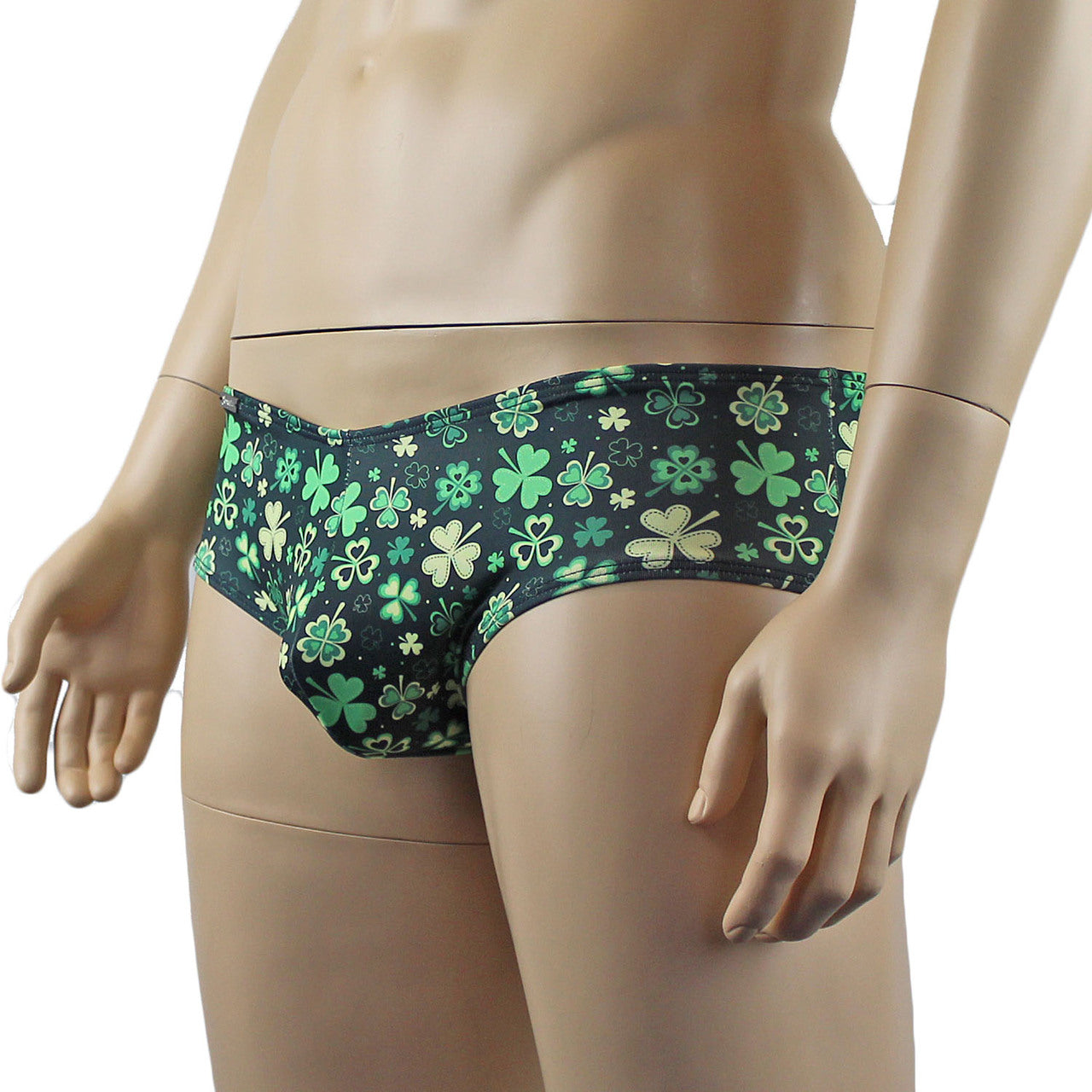 Mens St Patricks Day the Luck of the Irish Mini Low Rise Boxer Brief Shorts