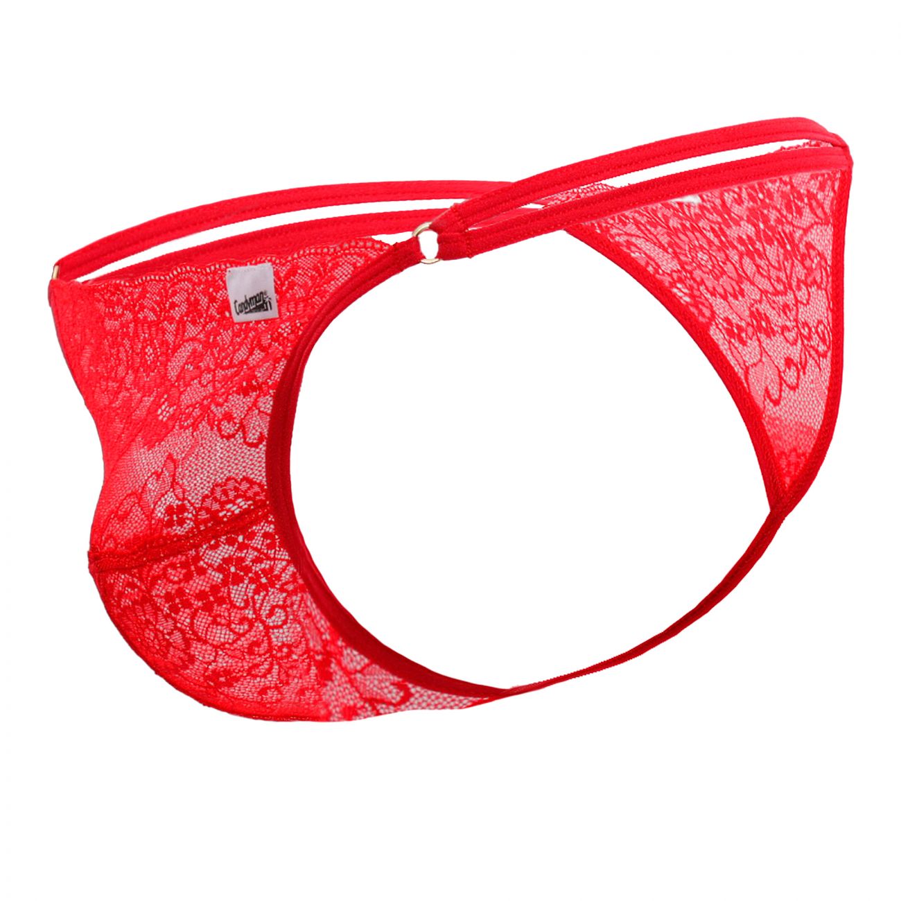 CandyMan 99421X Lace G-String Thongs Red Plus Sizes