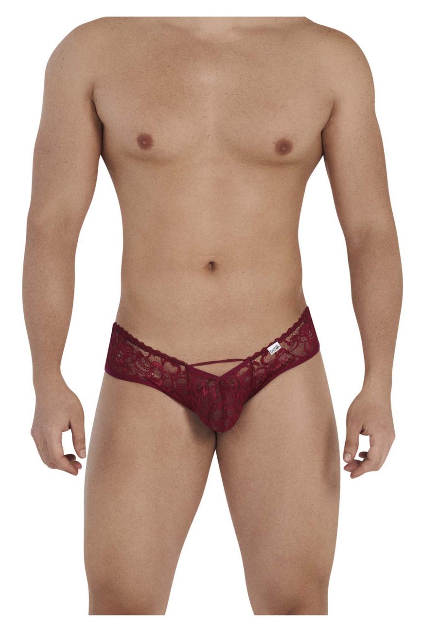 CandyMan 99535 Bow Jockstrap Burgundy