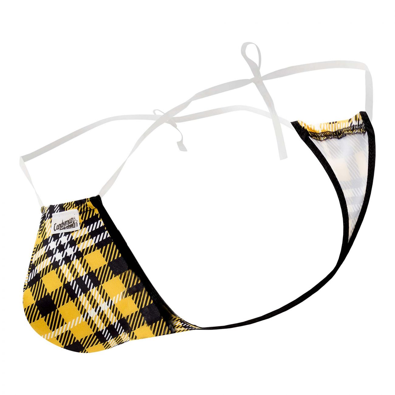 CandyMan 99571X Invisible Micro G-String Yellow Print Plus Sizes