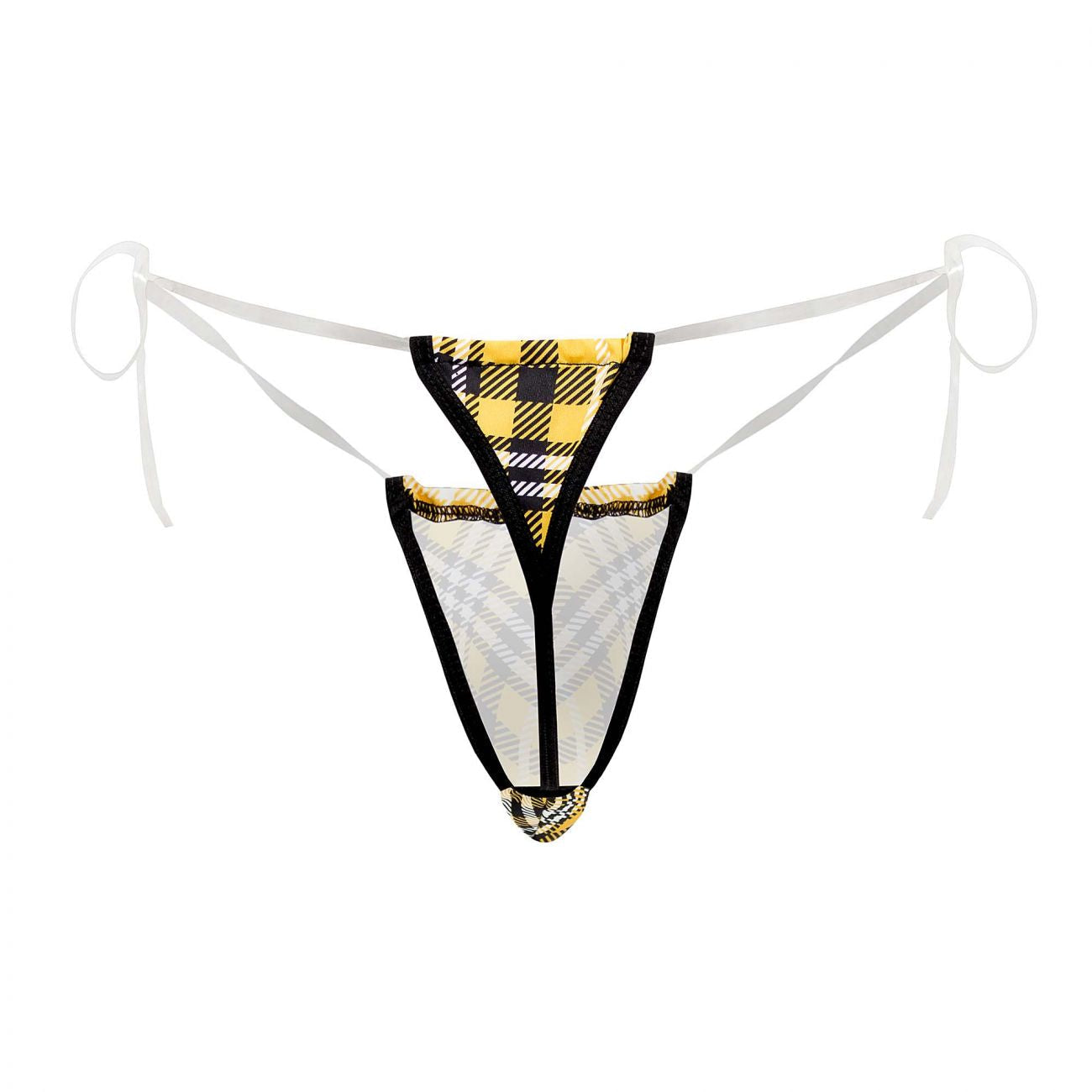 CandyMan 99571X Invisible Micro G-String Yellow Print Plus Sizes