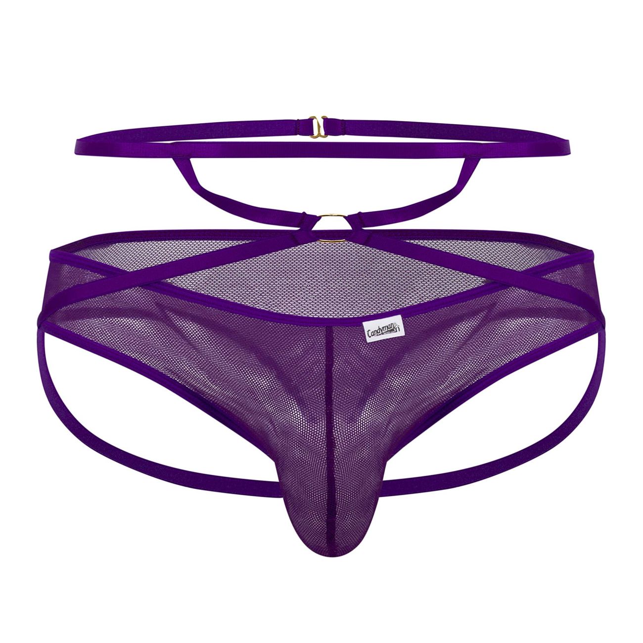 CandyMan 99640 Mesh Thongs Purple