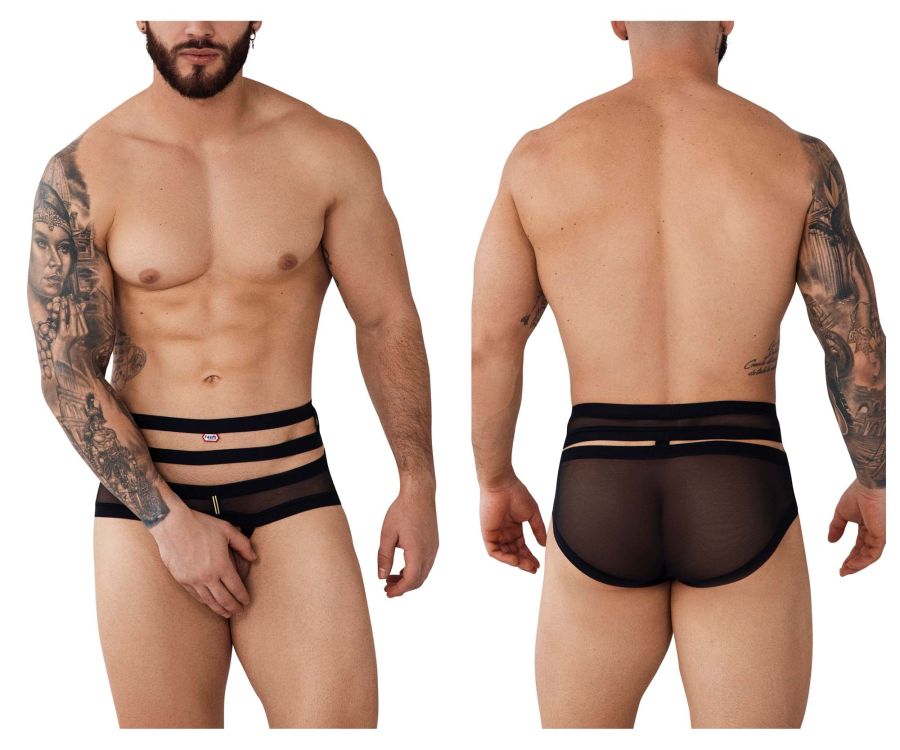 Pikante 1020 Plasencia Open Pouch Briefs Black
