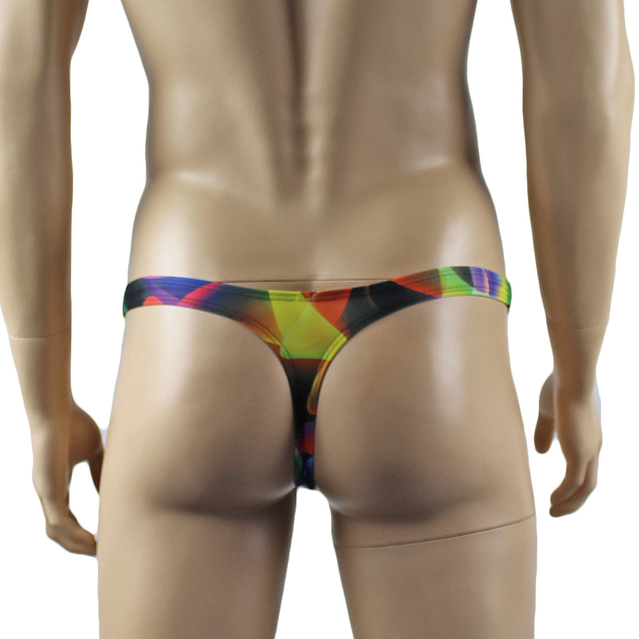 Mens Festival Colorful Smoke Mini Low Rise Party Thong Underwear Multicoloured