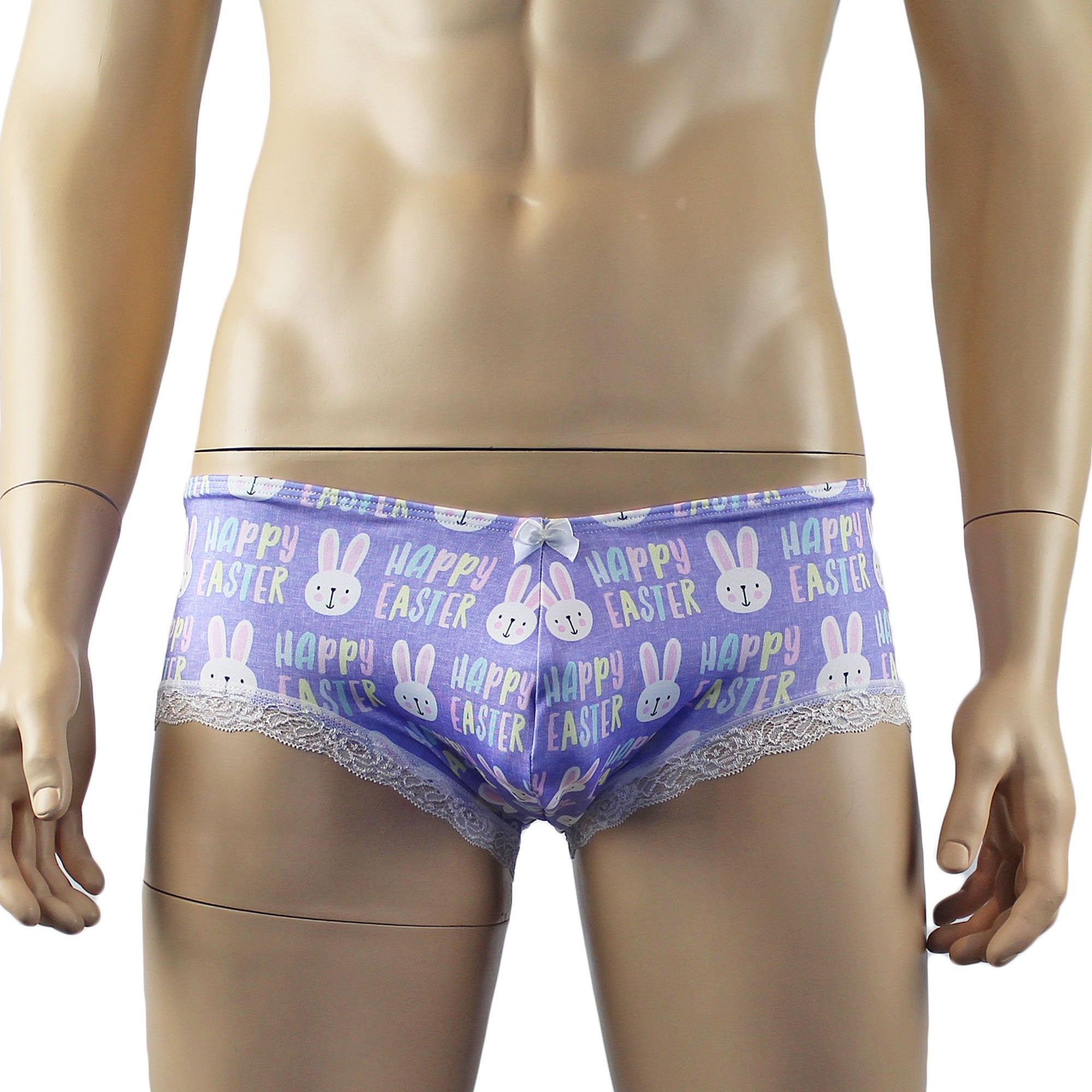 Mens Happy Easter Bra Top and Boxer Brief Set
