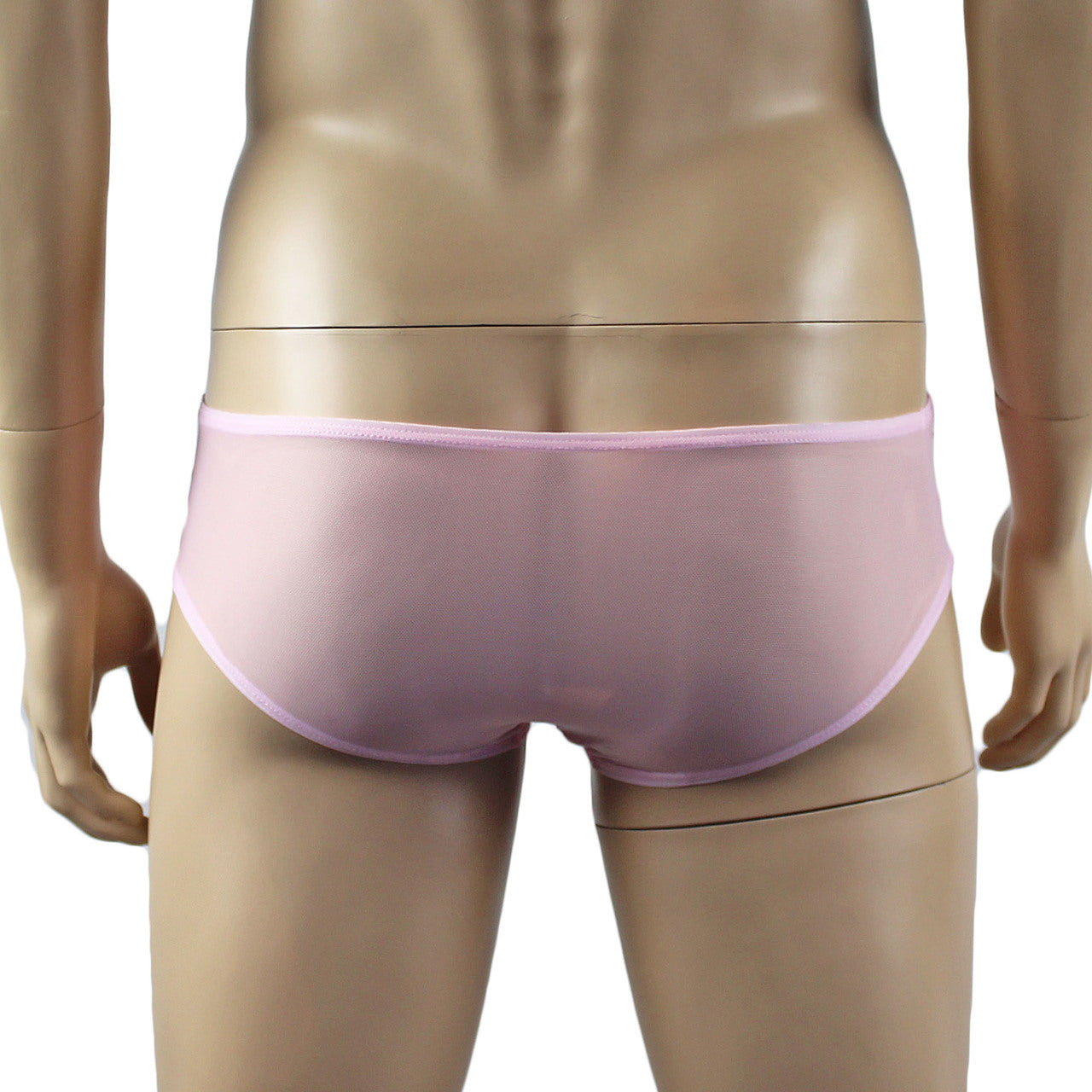 Mens Kristy Lingerie Bra Top and Boxer Briefs Light Pink