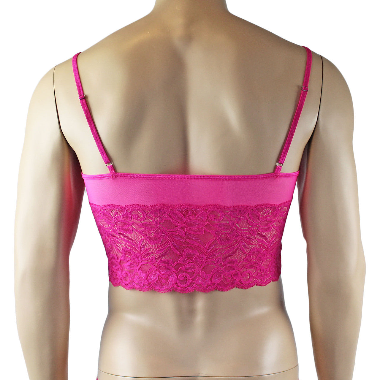 Mens Sexy Lace Camisole Top and Pouch G string (pink plus other colours)