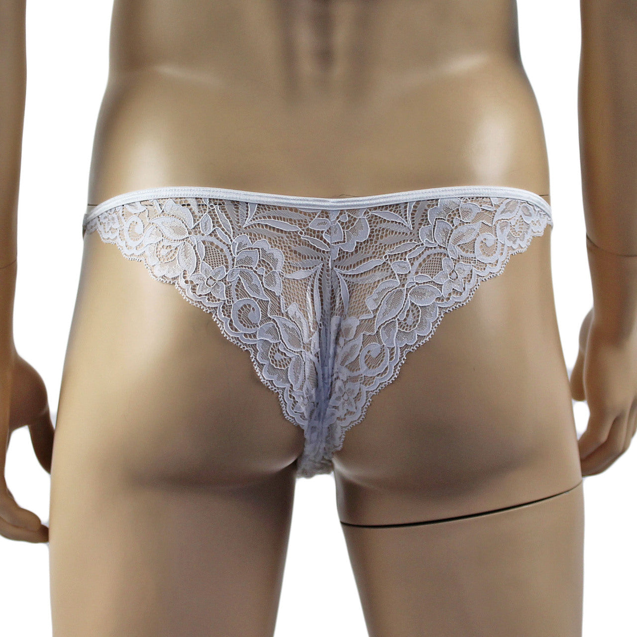 Mens Sexy Lace Camisole Top and Male Panties (white plus other colours)