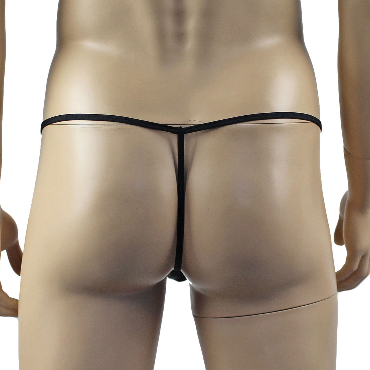 Mens Mick Keep It Simple Spandex Pouch G string with Thin Elastic Black