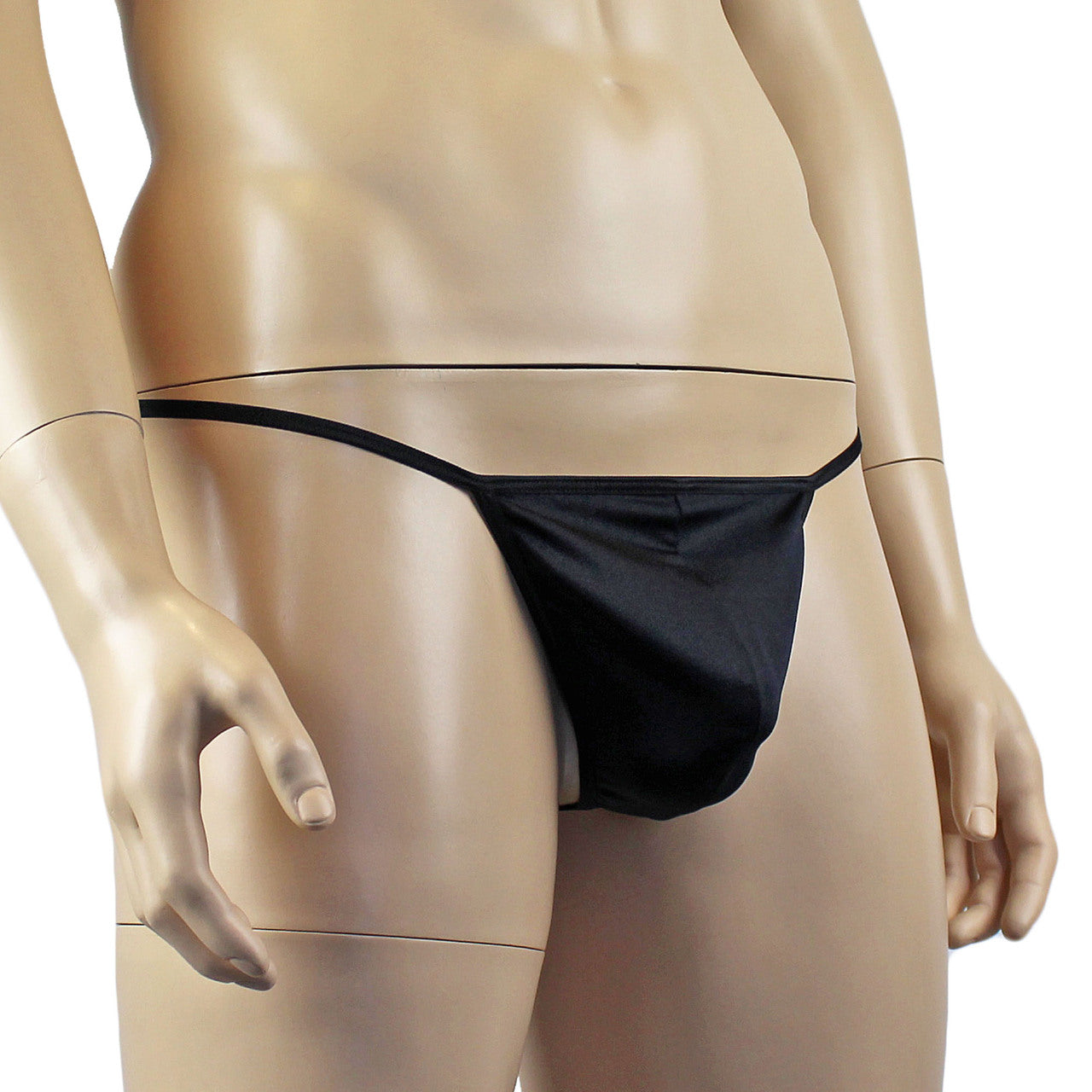 Mens Mick Keep It Simple Spandex Pouch G string with Thin Elastic Black