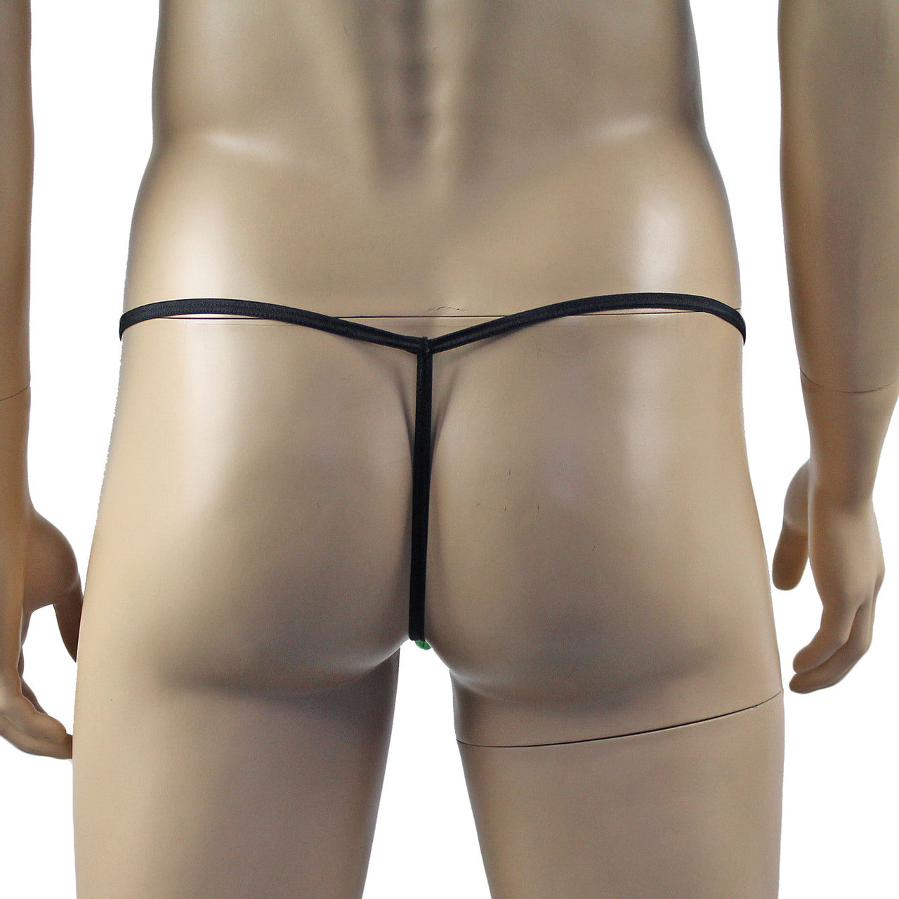 Mens Risque Camisole Mini Dress Chemise, G string & Stockings Green & Black