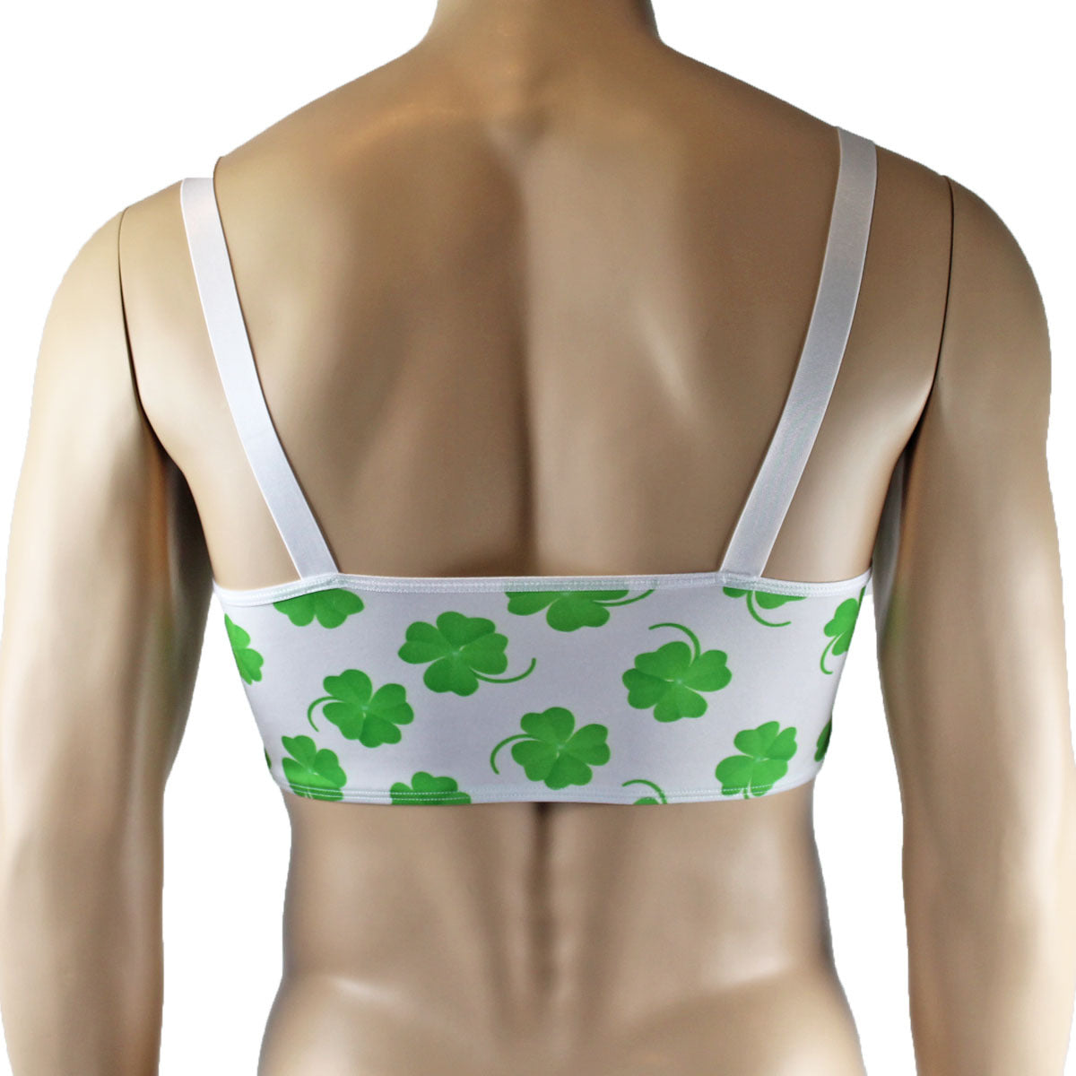 Mens St Patricks Day Lucky 4 Leaf Clover Crop Top