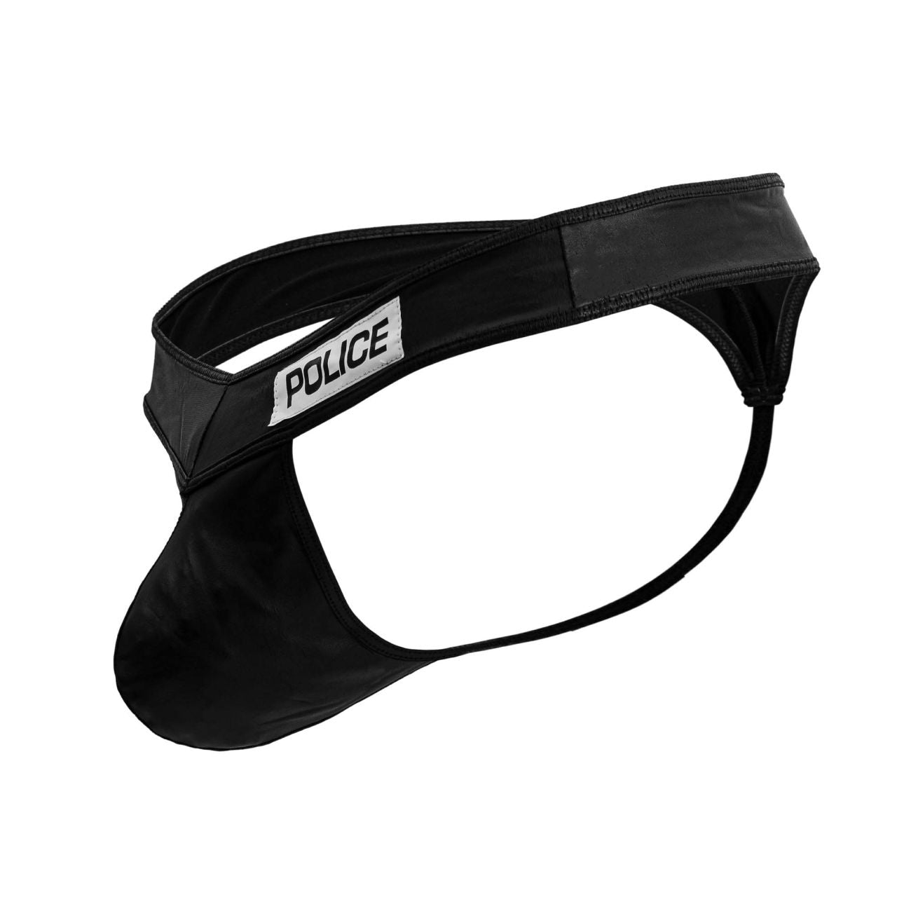 CandyMan 99912 Male Costume Police Thong Black