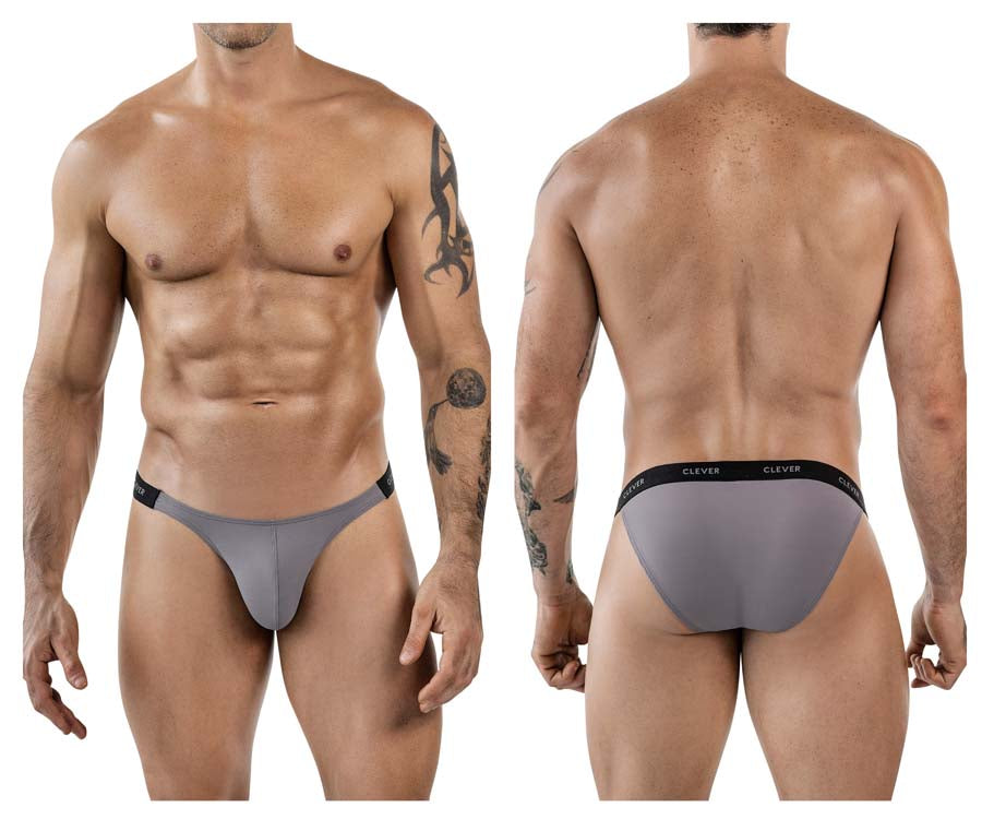 Clever 1867 Tokio Mens Sleek Bikini Brief Gray