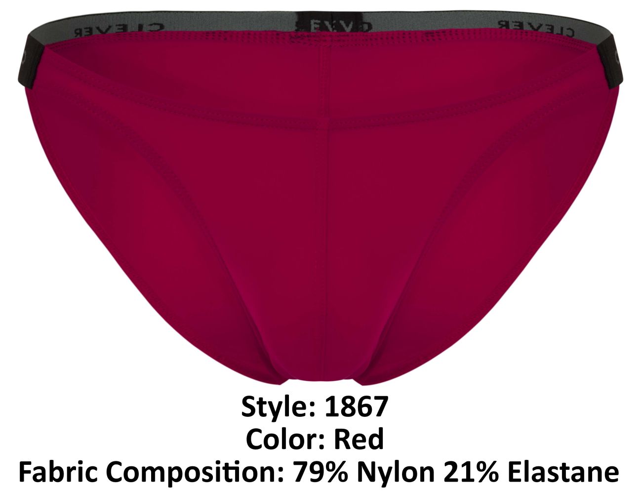 Clever 1867 Tokio Mens Sleek Bikini Brief Red