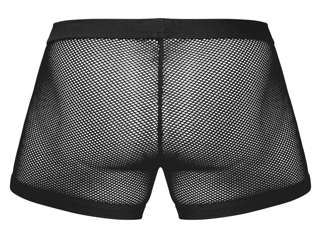 Male Power 152-11C Mens Sexy Fishnet 2 Pouch Short Black