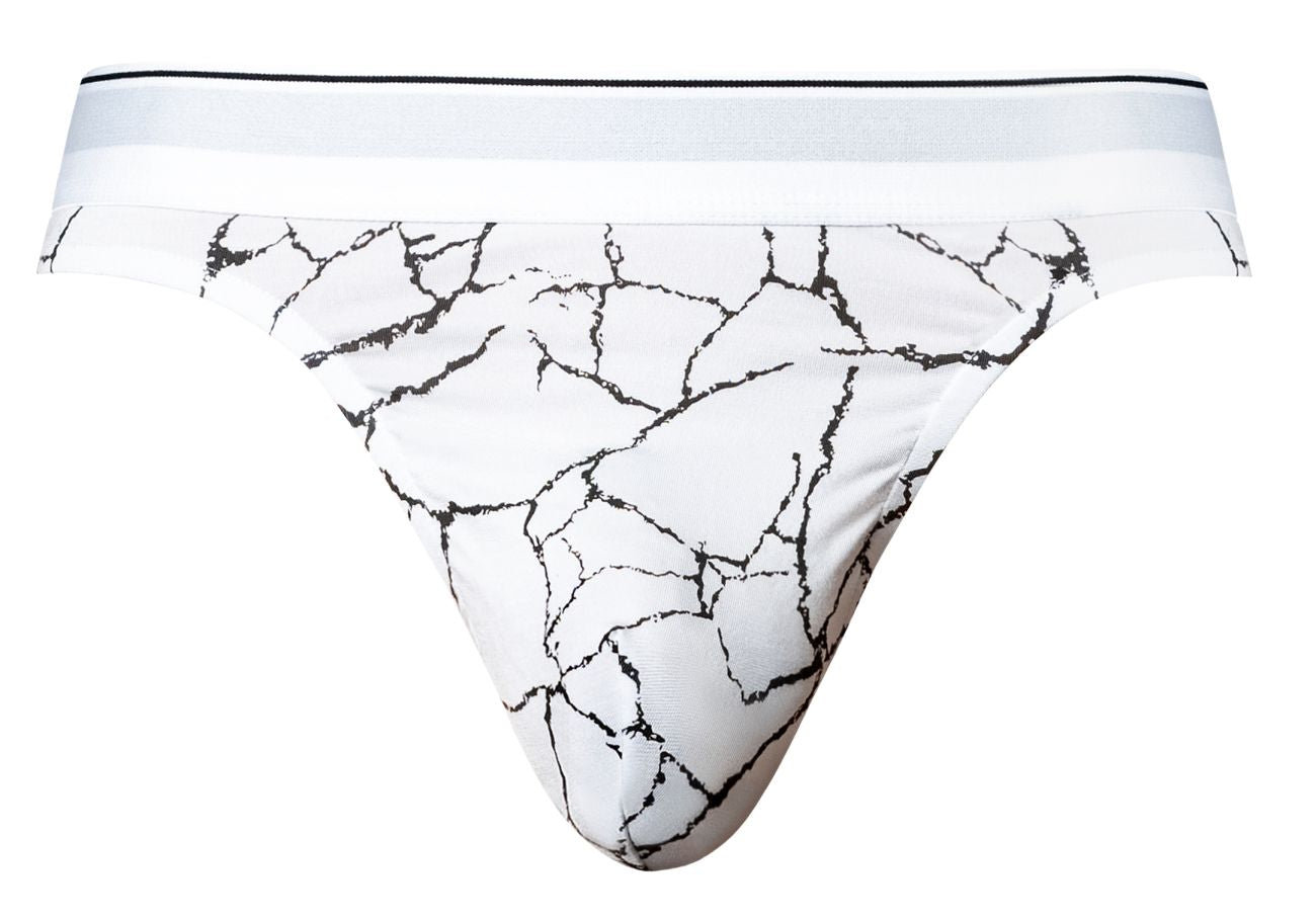 Male Power 412-299 Soo Cumfy Male Thong White-Black