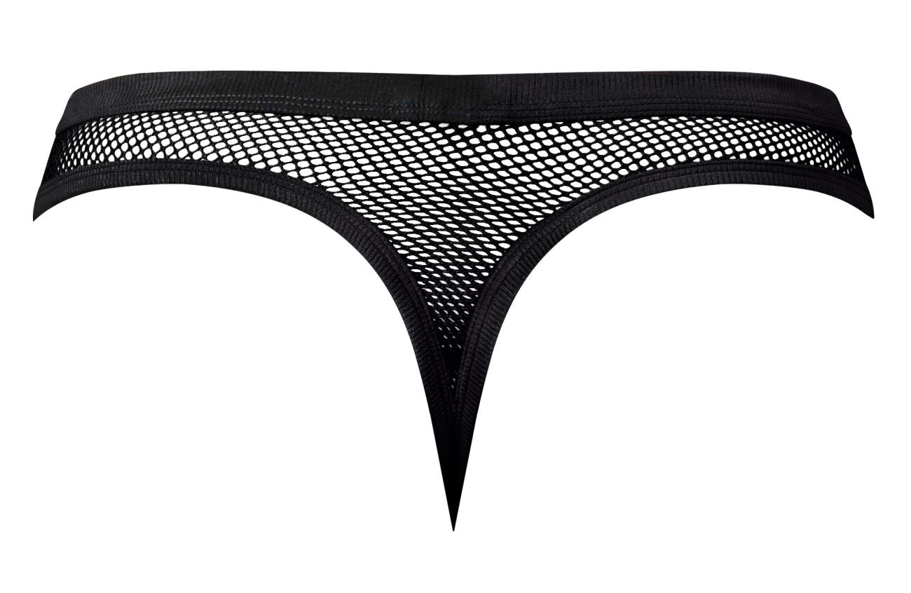 Male Power 441-11C Fishnet Mens See Through Bong Thong Black