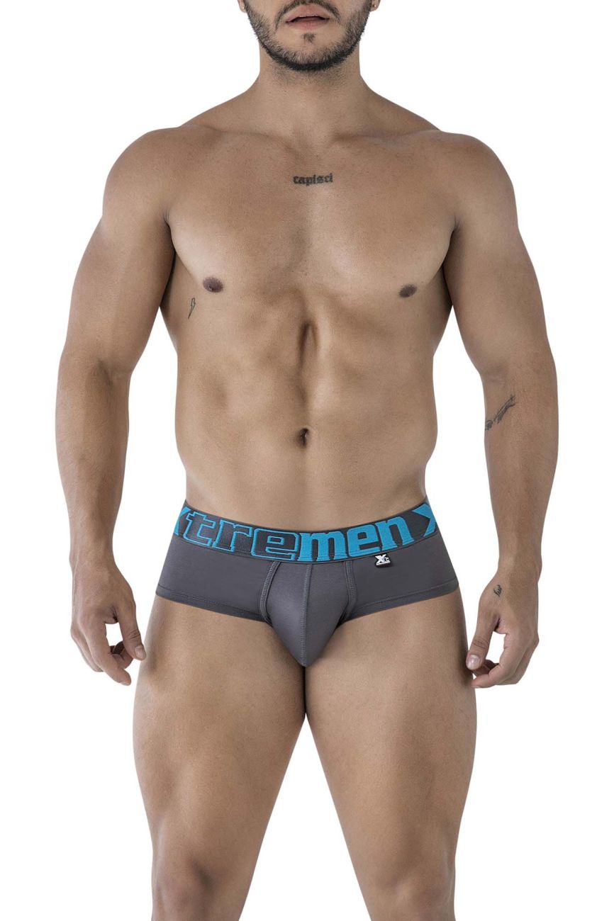 Xtremen 41316 Mens Comfortable Microfiber Briefs Gray