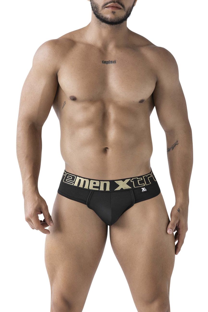Xtremen 91208B Microfiber Mens Thongs Black