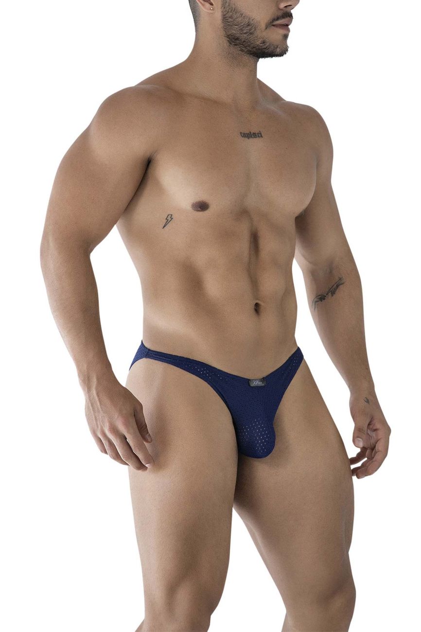 Xtremen 91215B Mens Silky Microfiber Bikini Dark Blue