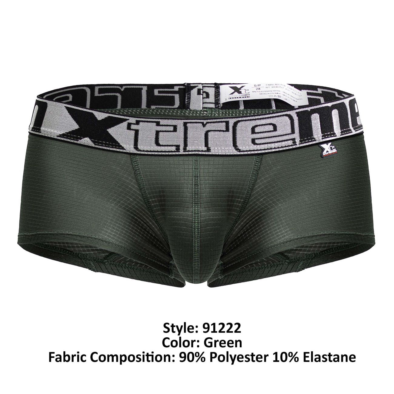 Xtremen 91222 Microfiber Mens Underwear Trunks Green