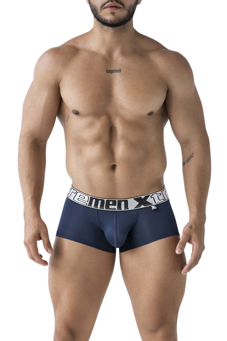 Xtremen 91222 Microfiber Mens Underwear Trunks Navy